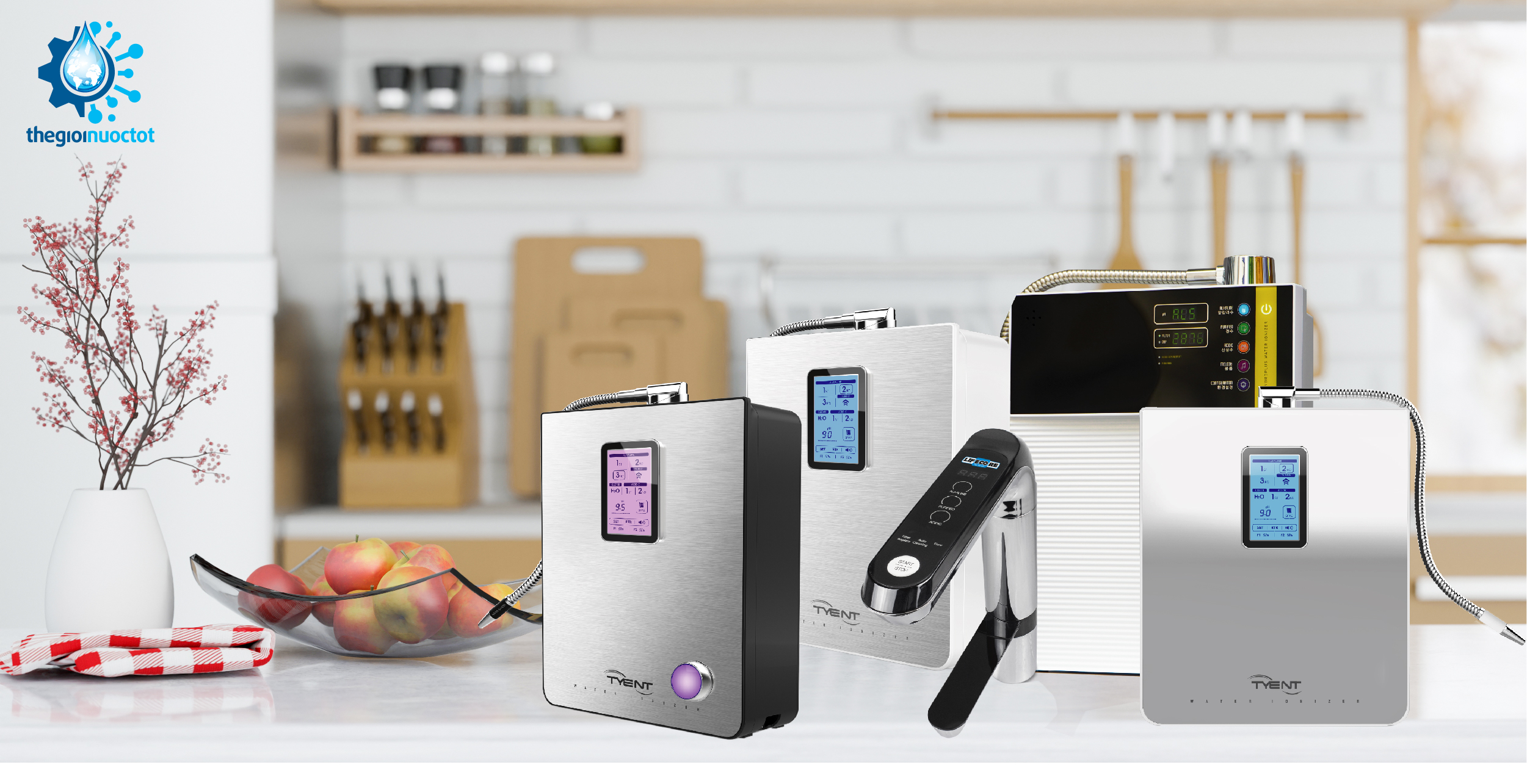 Máy điện giải ion kiềm Thế Giới Nước Tốt